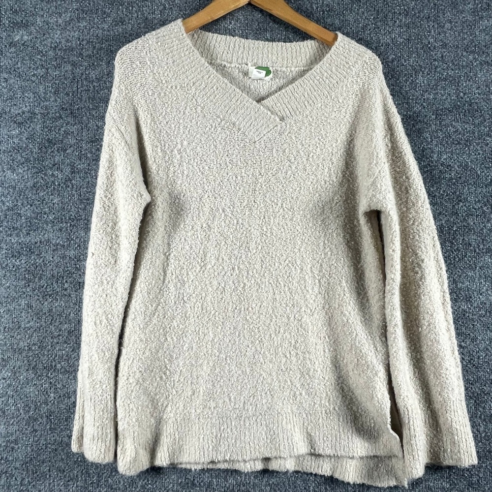 Anthropologie Sweater Womens S Beige Boucle Knit Oversized Merino Wool Alpaca